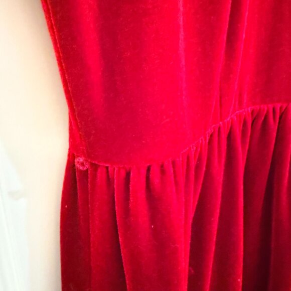 Alex Marie Red Velvet Long Sleeve Fit & Flare Dress Size 12 - Picture 5 of 10